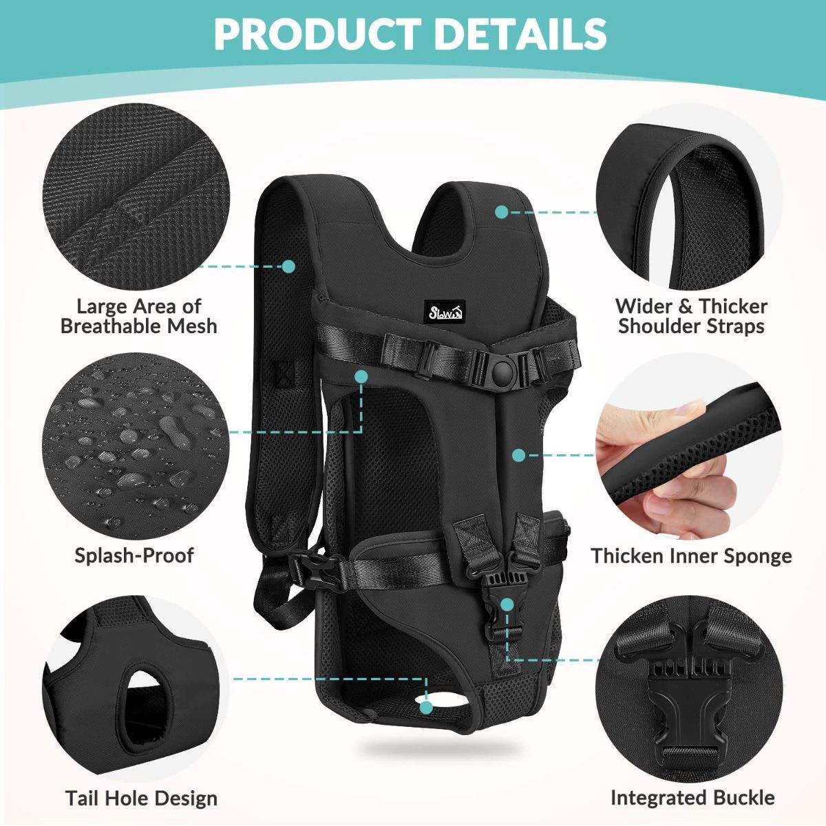 Dog Harness/Backpack with storage bags