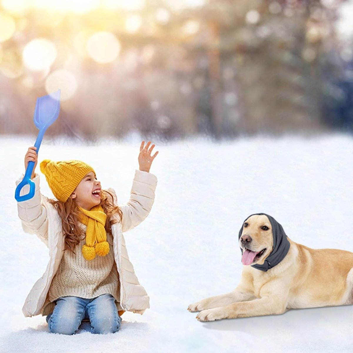 Dog Calming & Noise-Reducing Ear Protection Wraps for Dogs