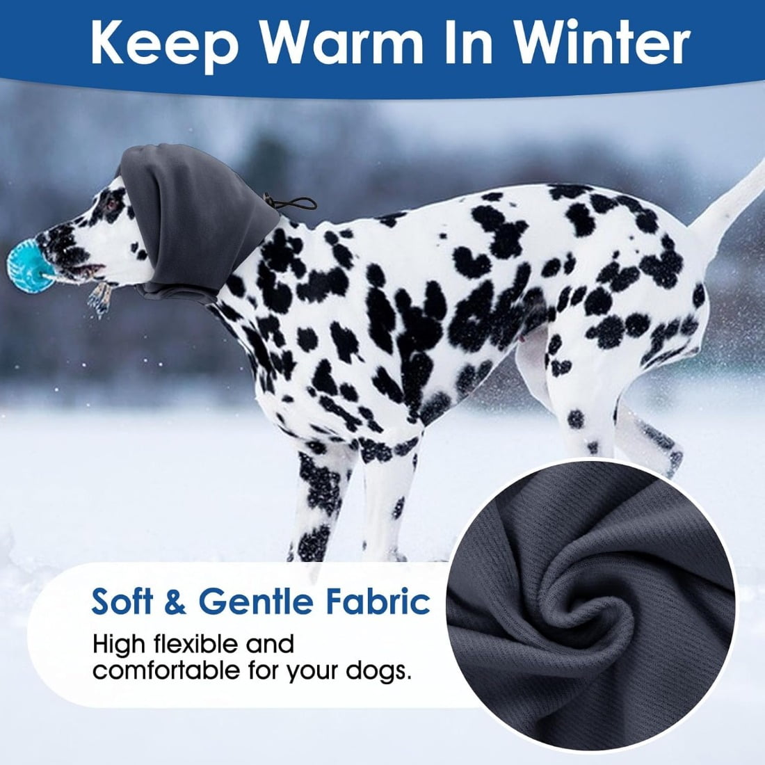 Dog Calming Hoodie, No Flap Ear Wraps for Dogs Anxiety Relief
