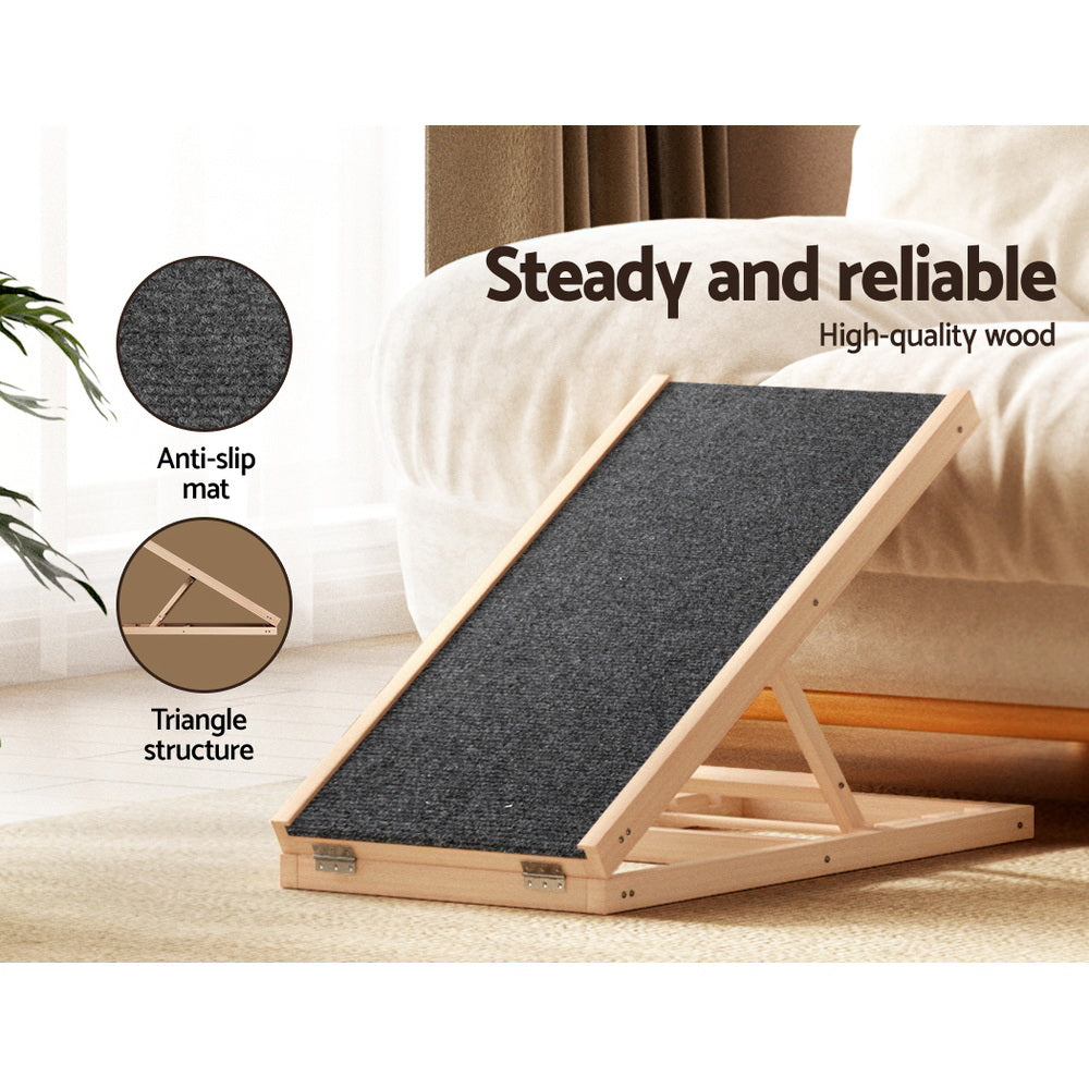 Dog Ramp 70cm Adjustable Height Wooden ramp