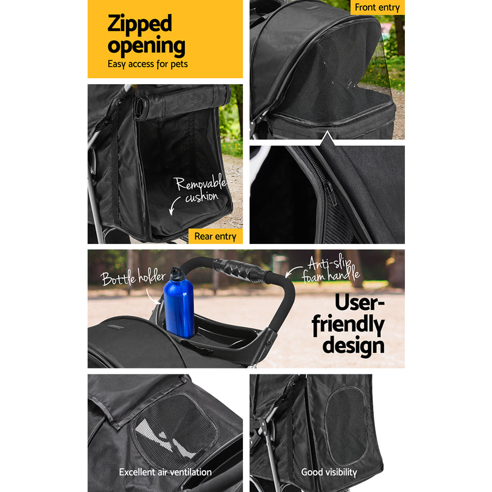 Foldable dog pram/stroller