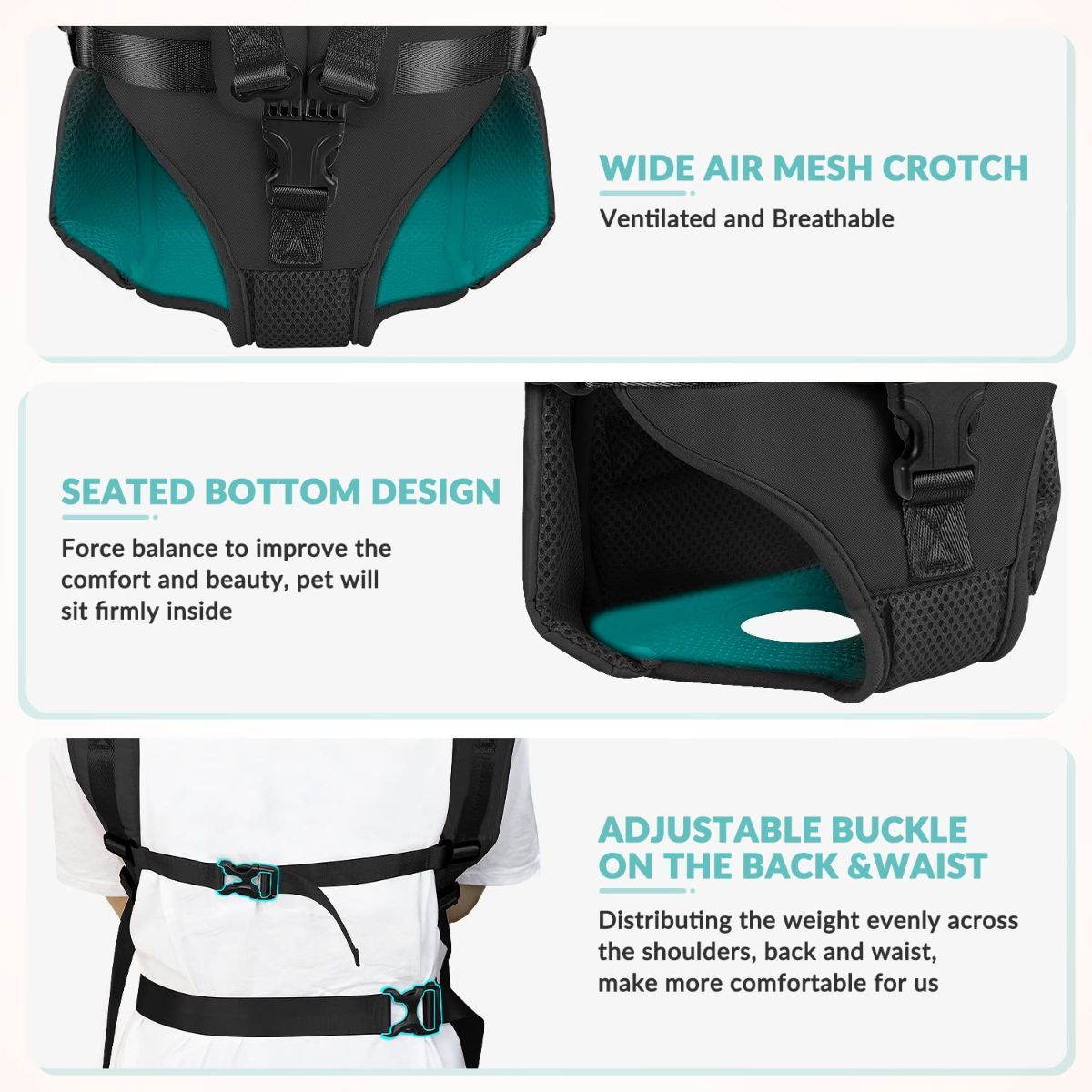 Dog Harness/Backpack with storage bags