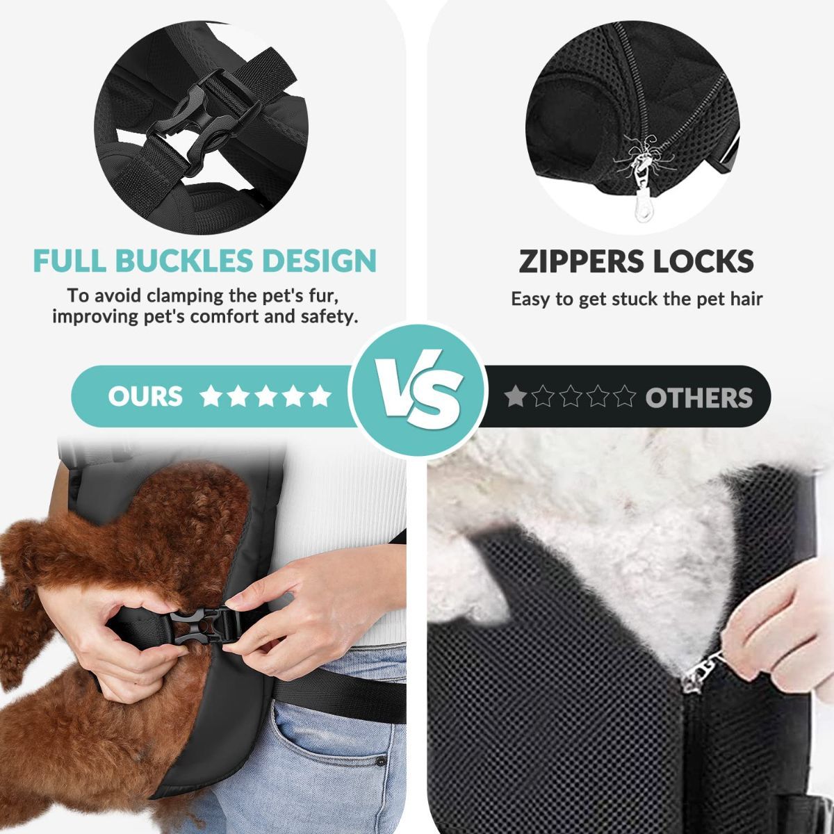 Dog Harness/Backpack with storage bags