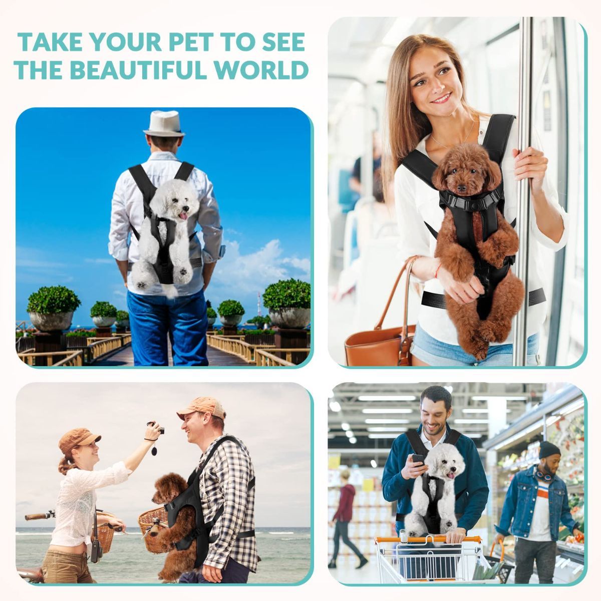 Dog Harness/Backpack with storage bags