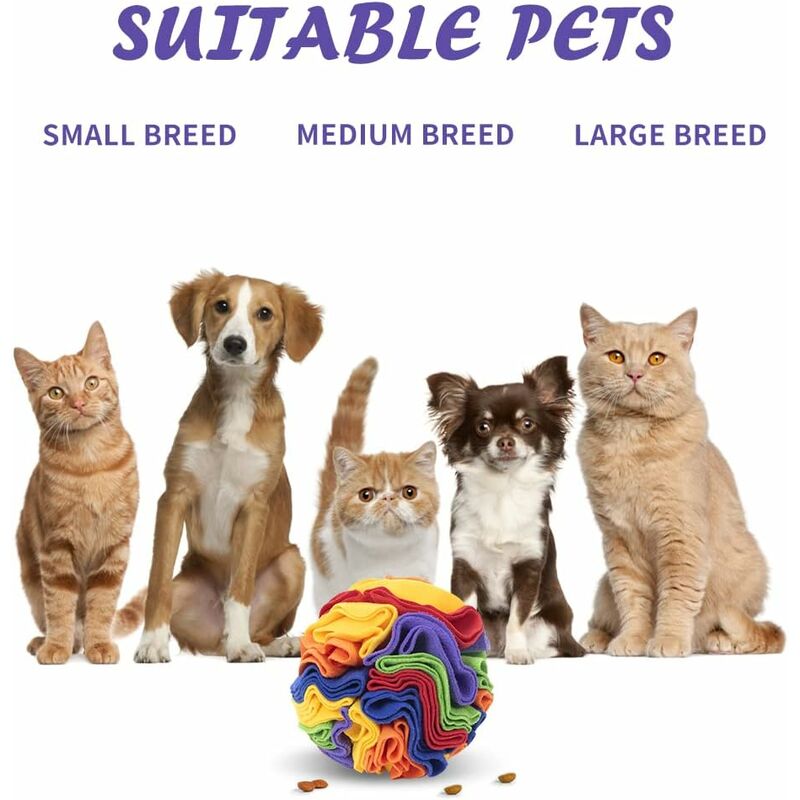 Dog Snuffle Mat Ball, Interactive Dog Toy, Slow Feeding Snuffle Mat