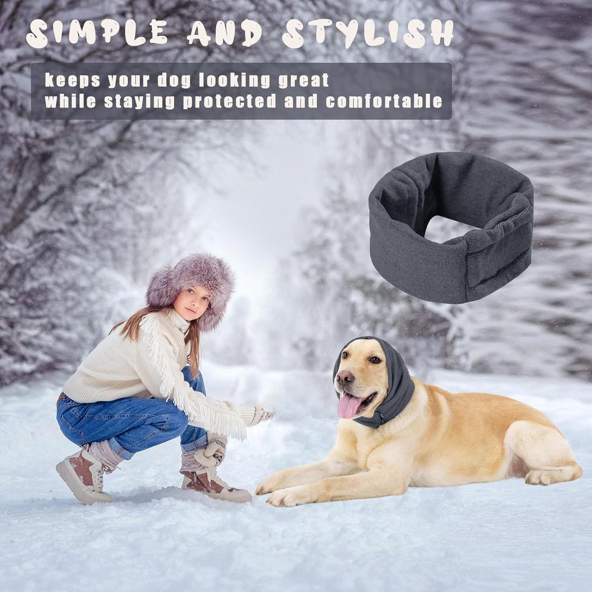 Dog Calming & Noise-Reducing Ear Protection Wraps for Dogs