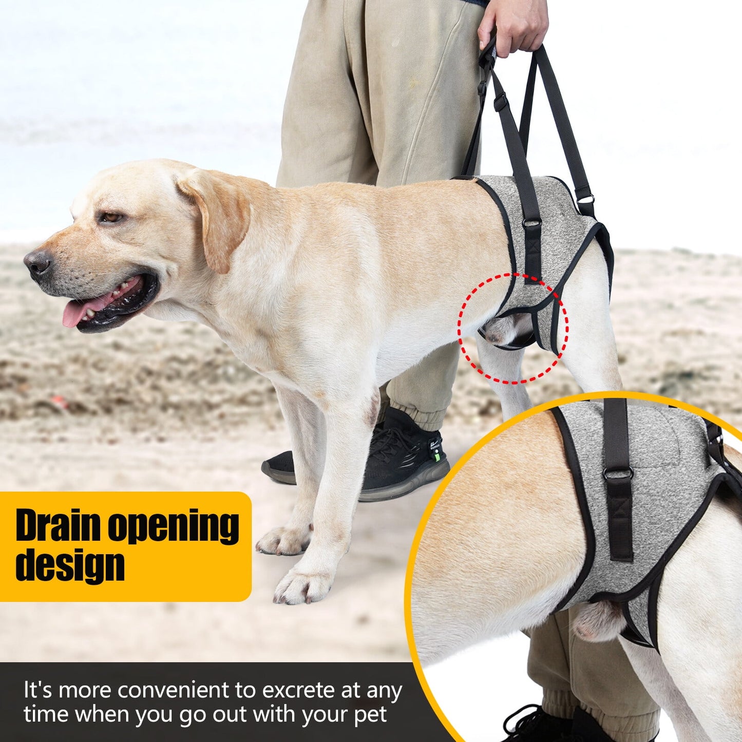 Dog Sling for Large Dogs Hind Leg Adjustable Dog Lift Harness