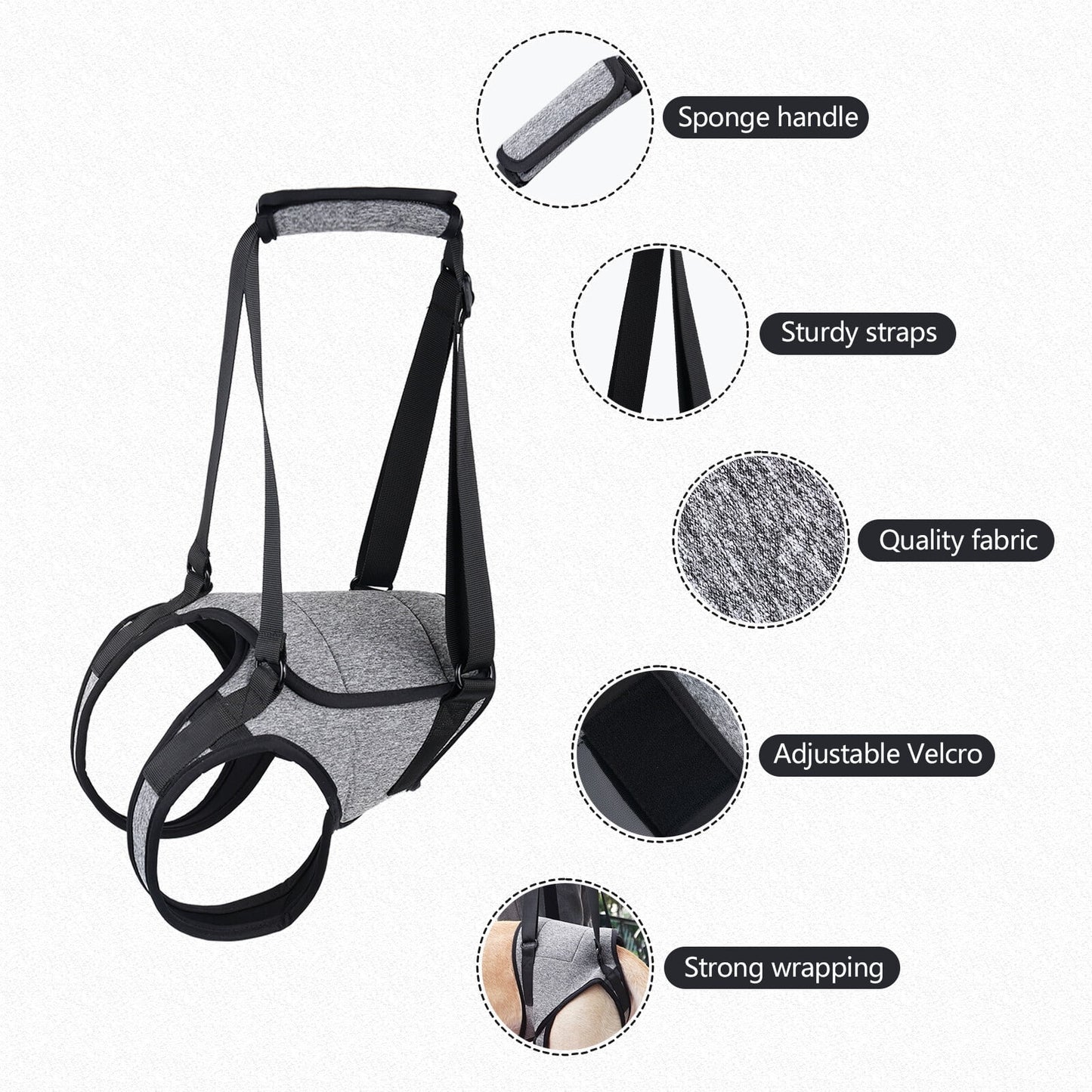 Dog Sling for Large Dogs Hind Leg Adjustable Dog Lift Harness
