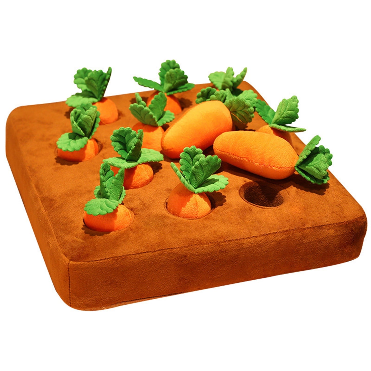 Carrot Dog Toy, Carrot Snuffle Mat for Dogs, Carrots Plush Puzzle Toys, Carrots Enrichment Dog Puzzle Toys, Hide and Seek Carrot Pet Interactive Toy B