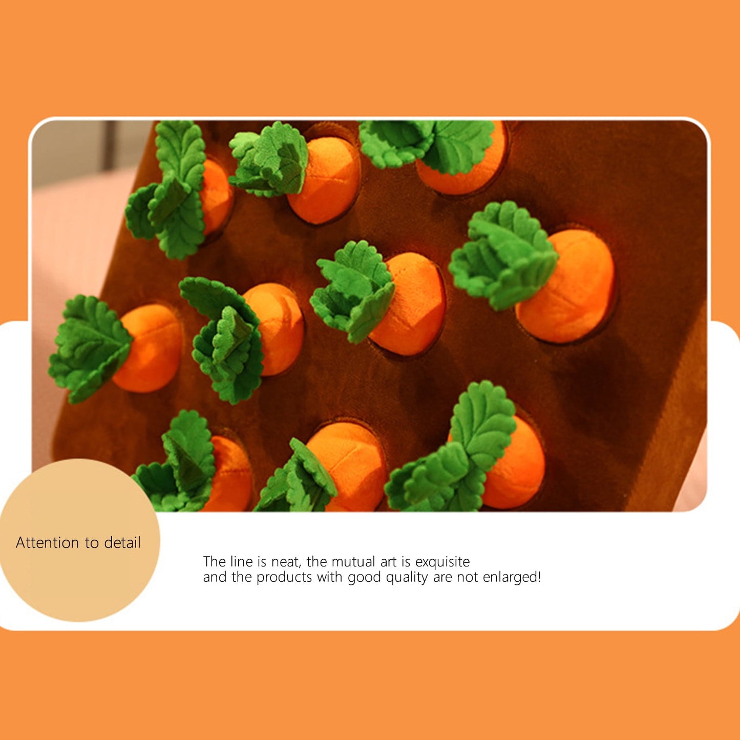 Carrot Dog Toy, Carrot Snuffle Mat for Dogs, Carrots Plush Puzzle Toys, Carrots Enrichment Dog Puzzle Toys, Hide and Seek Carrot Pet Interactive Toy B