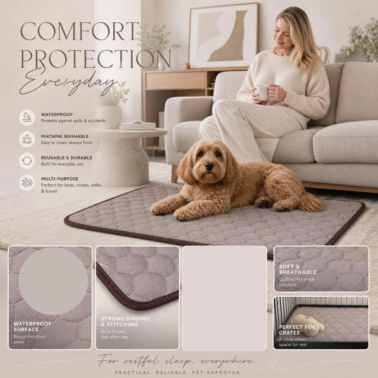 2pcs Ice Silk Pet Pad