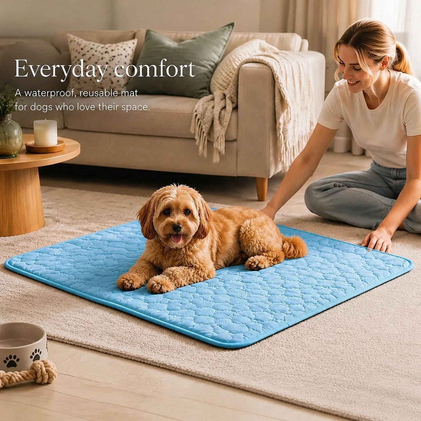 2pcs Ice Silk Pet Pad