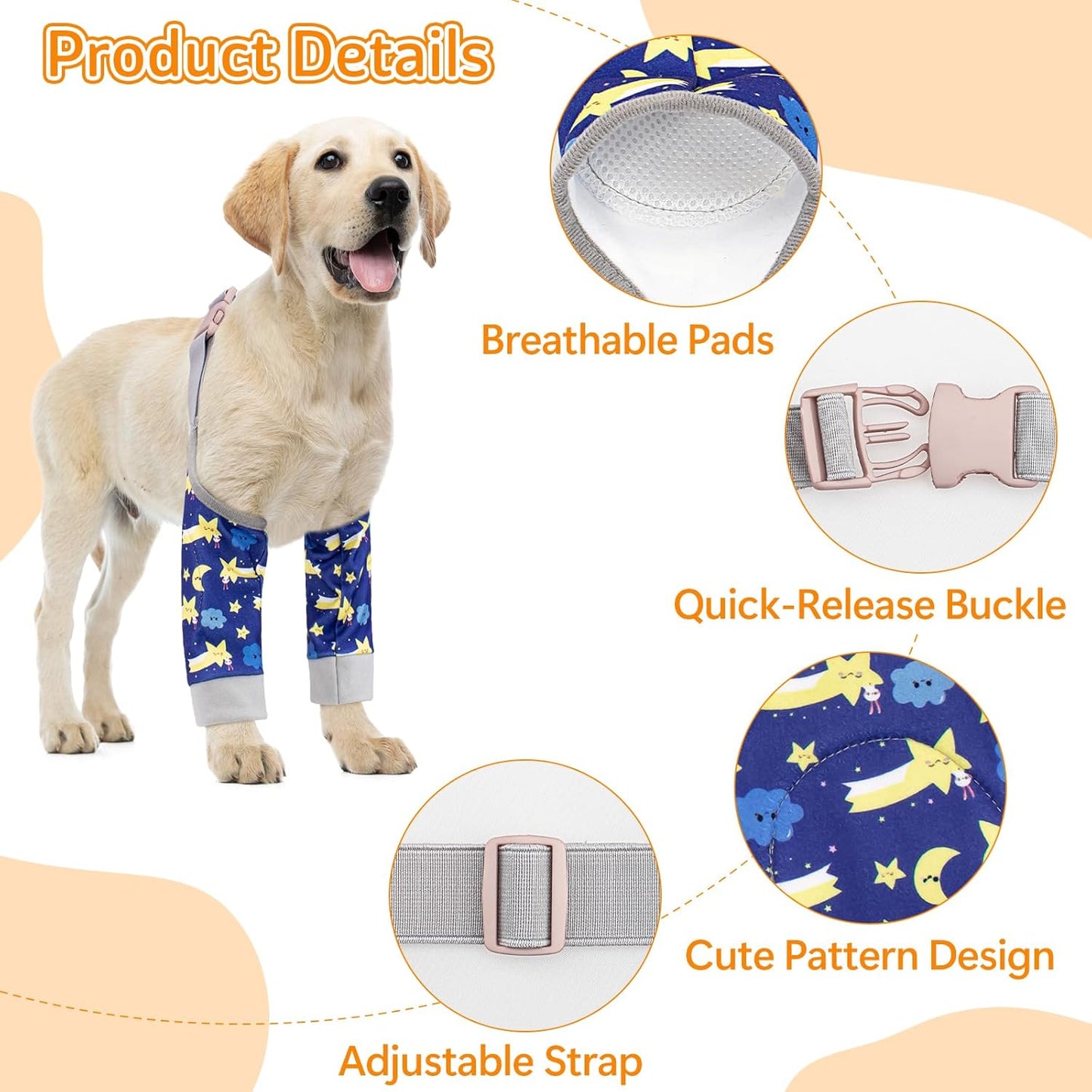 Dog Elbow Protector Adjustable dog elbow pads