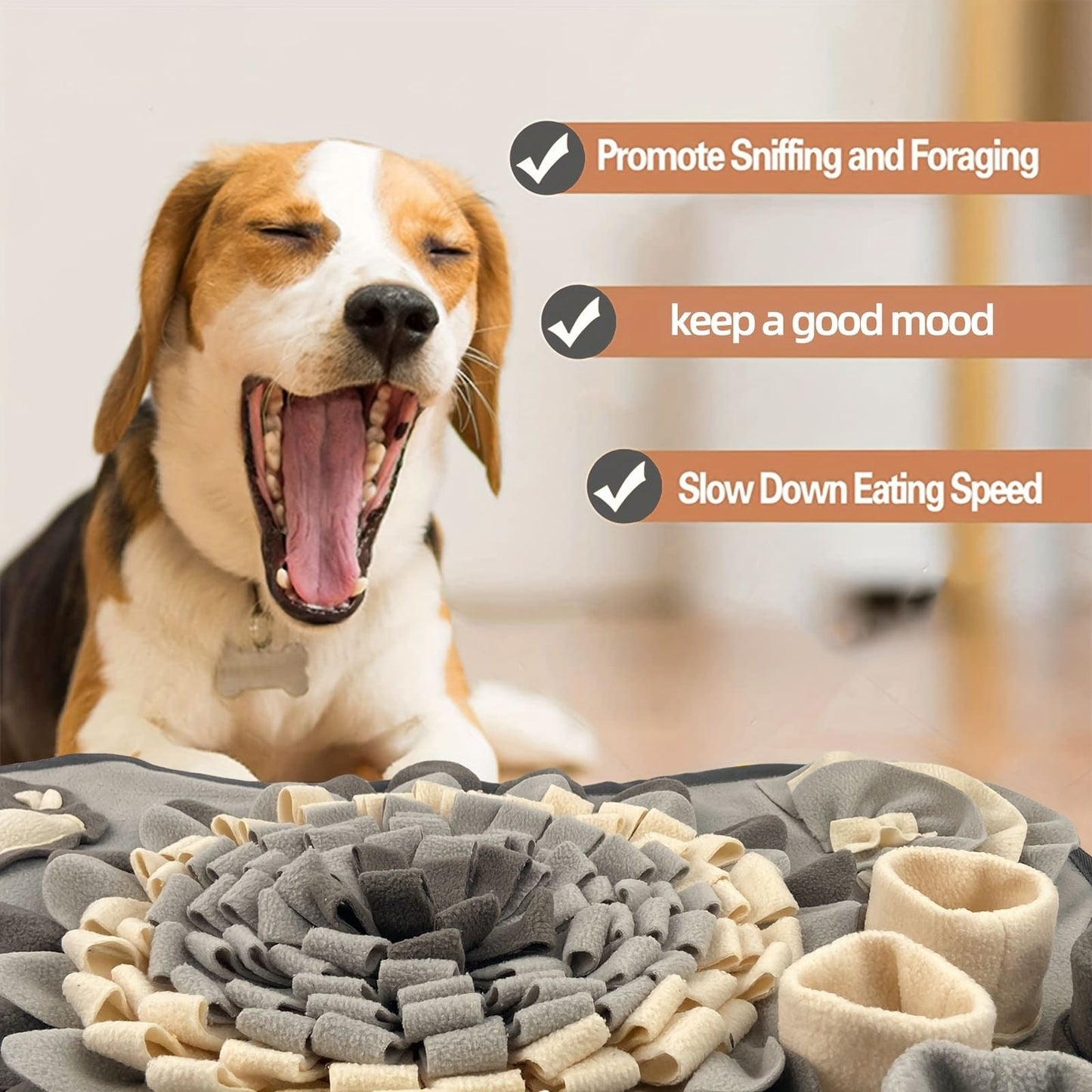 Dog Snuffle Mat for Slow Feeding, Mental Stimulation, and anxiety relief