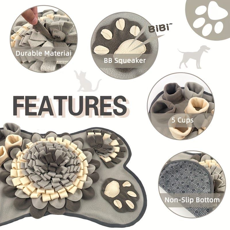 Dog Snuffle Mat for Slow Feeding, Mental Stimulation, and anxiety relief