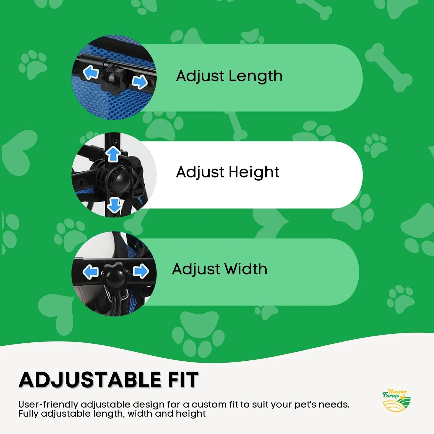 Dog Wheelchair - back leg support harness