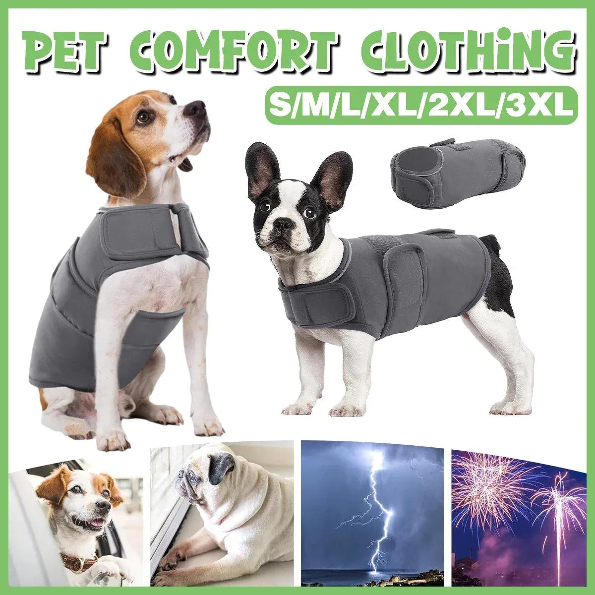 Pet Comfort Dog Relief Vest Jacket Soft Anxiety Coat for Dogs