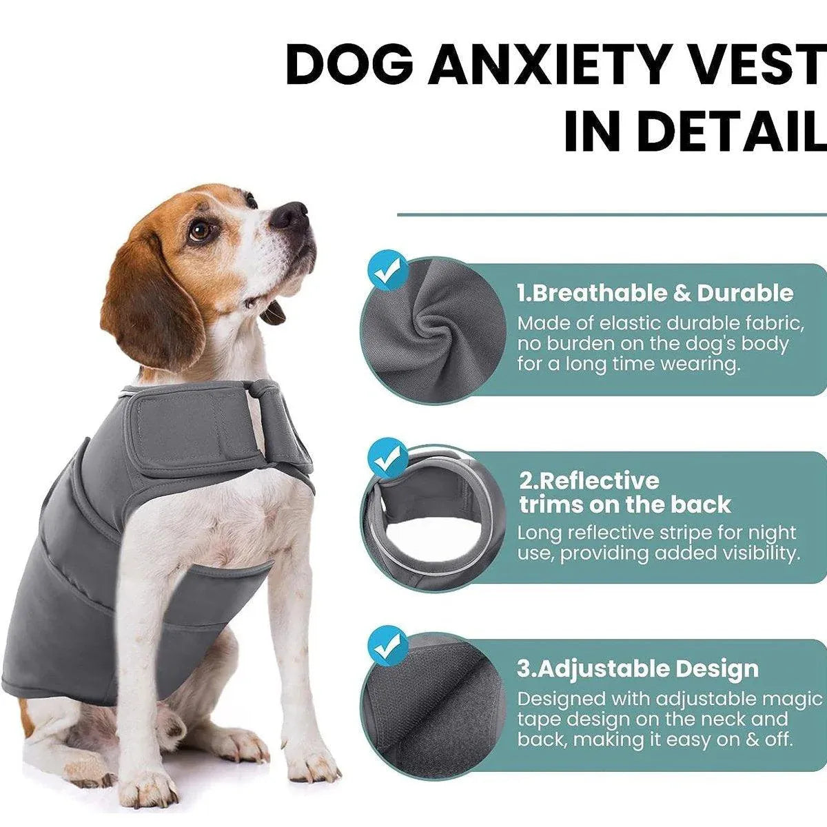 Pet Comfort Dog Relief Vest Jacket Soft Anxiety Coat for Dogs