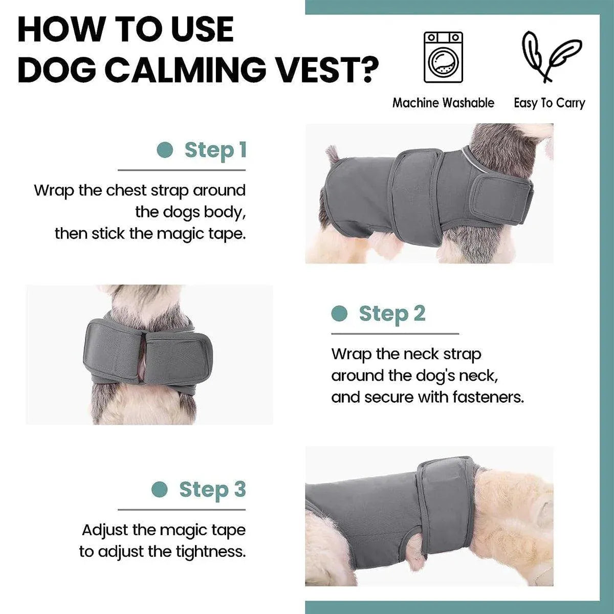 Pet Comfort Dog Relief Vest Jacket Soft Anxiety Coat for Dogs