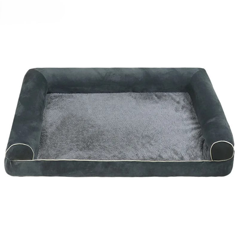 Orthopedic Dog Bed 3-Side Comfort Bolster Padded Calming Mattress