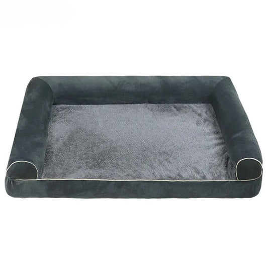 Orthopedic Dog Bed 3-Side Comfort Bolster Padded Calming Mattress