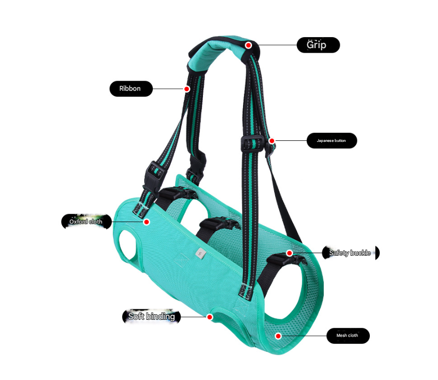 Pet Support Harness for Senior and Disabled Dogs - Adjustable Chest and Back Support