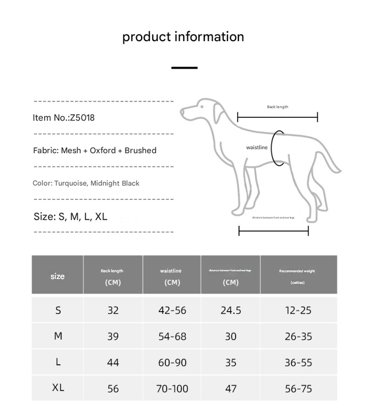 Pet Support Harness for Senior and Disabled Dogs - Adjustable Chest and Back Support