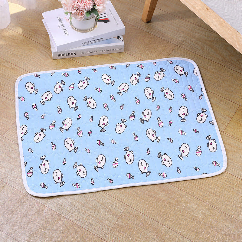 2-Pack Blue Fish Pet Summer Cooling Latex Pad
