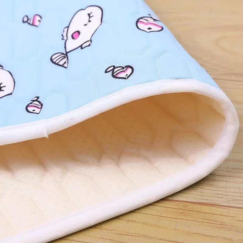 2-Pack Blue Fish Pet Summer Cooling Latex Pad