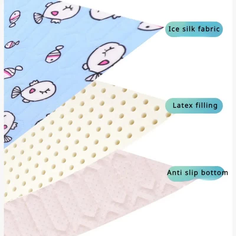 2-Pack Blue Fish Pet Summer Cooling Latex Pad