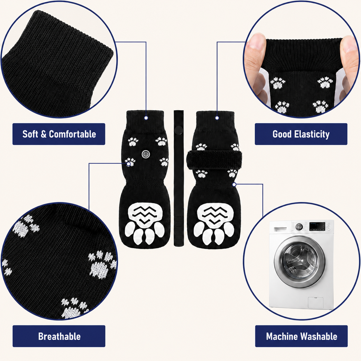dog socks description and features