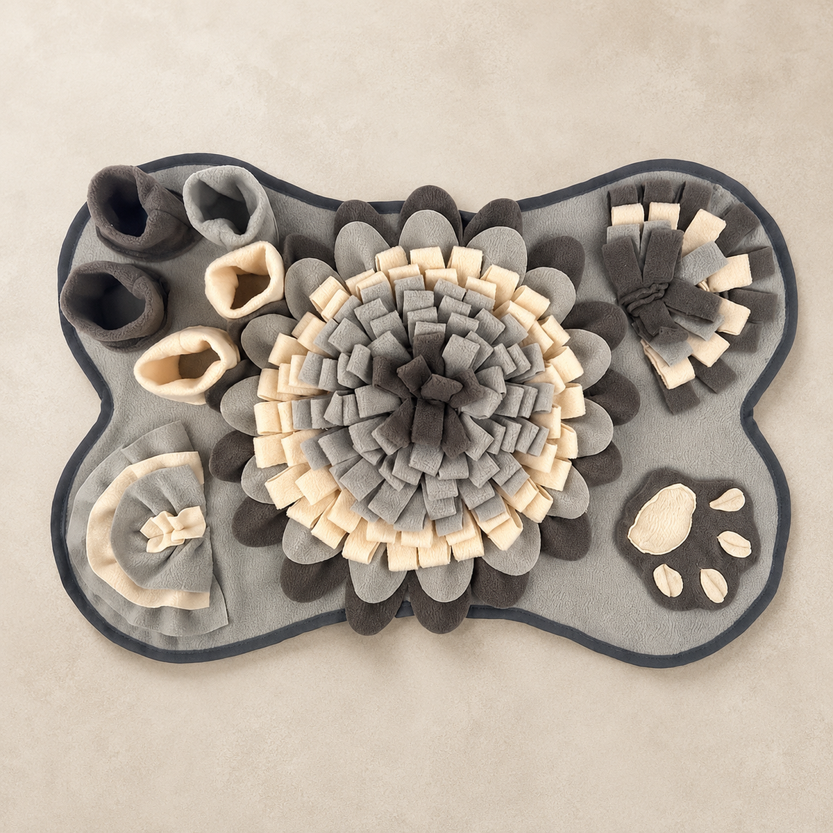 grey snuffle mat with loads of options