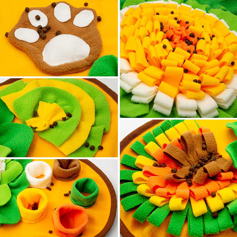 treats inside a snuffle mat